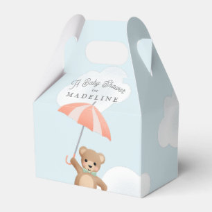 Classic Teddy Bear Pastel Baby Shower Favor Box