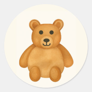 Classic Teddy Bear  Round Sticker