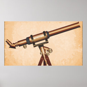 Classic Telescope Poster
