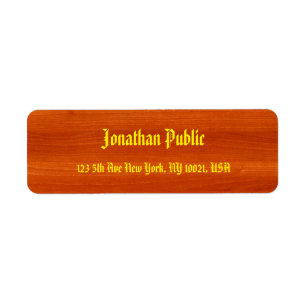 Classic Template Stylish Walnut Wood Gold Script