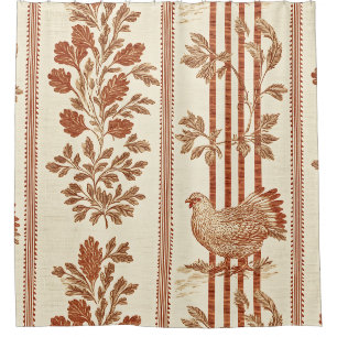 Classic Terracotta Barn Hen Toile Pattern