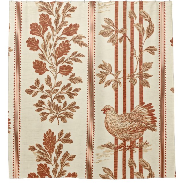 Classic Terracotta Barn Hen Toile Pattern (Front)