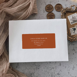 Classic Terracotta Minimal Return Address Label