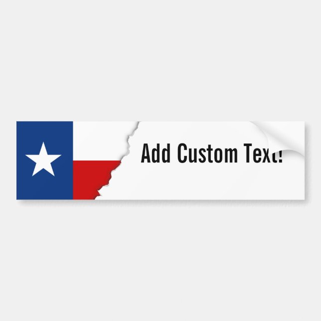 Classic Texas State Flag Bumper Sticker (Front)