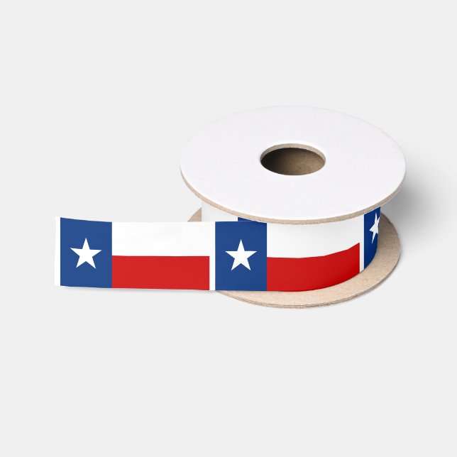 Classic Texas State Flag Satin Ribbon (Spool)