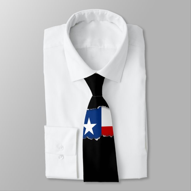 Classic Texas State Flag Tie (Tied)