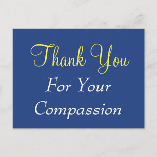 Classic "Thank You For Your Compassion" Postcard