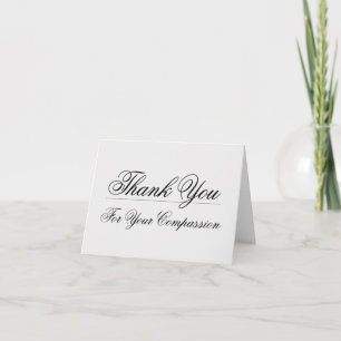 Classic "Thank You For Your Compassion" Postcard