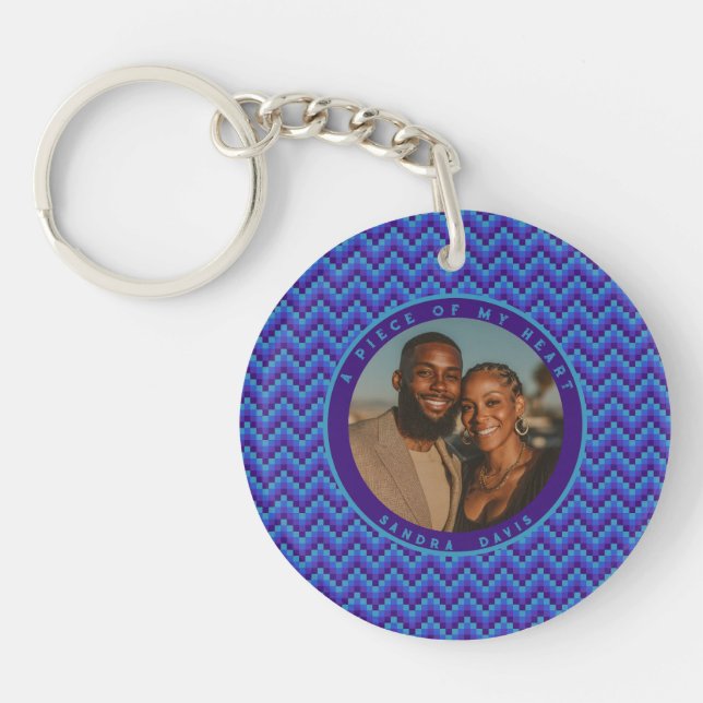 Classic Thank You Gifts Stripe Pattern Keychain (Front)