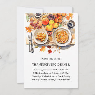 Classic Thanksgiving Dinner Invitation