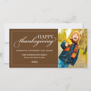 CLASSIC THANKSGIVING FALL PHOTO CARD