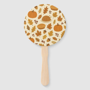 Classic Thanksgiving patterned  Hand Fan