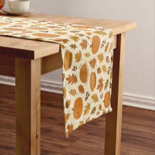 Classic Thanksgiving patterned Short Table Runner