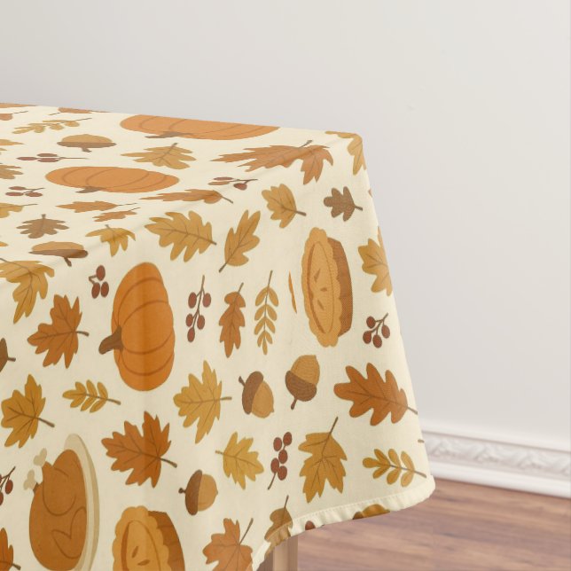 Classic Thanksgiving patterned  Tablecloth (In Situ)