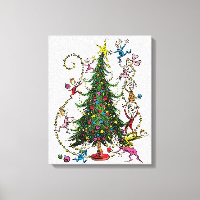 Classic The Grinch | Christmas Tree Canvas Print (Front)
