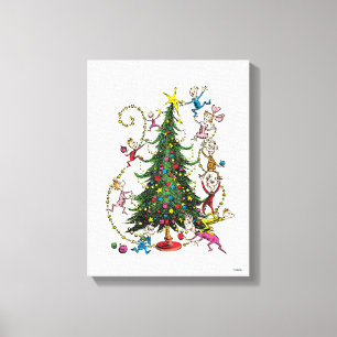 Classic The Grinch Christmas Tree Canvas Print