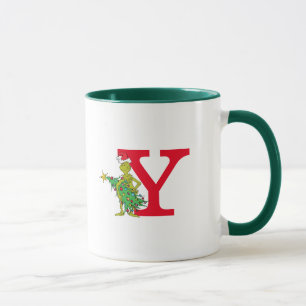 Classic The Grinch   Naughty Monogram Y Mug