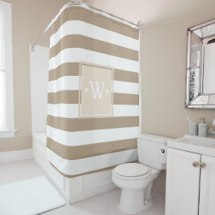 Classic Thick White Stripes Tan - Personalized