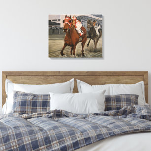 Classic Thoroughbred Race Horse Wins Canvas Print