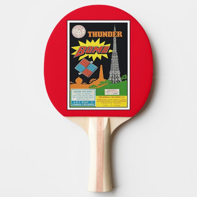 Classic Thunder Power Ping Pong Paddle (Front)