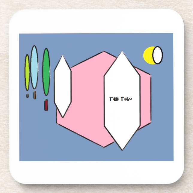 Classic Tikki Taibo.  On a coaster. Coaster (Front)