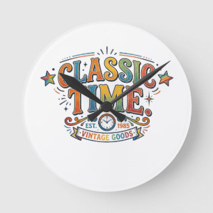 Classic Time – Vintage Clock Art T-Shirt