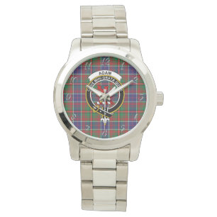 Classic Timeless Clan Adam Ancient Tartan Plaid Gi Watch