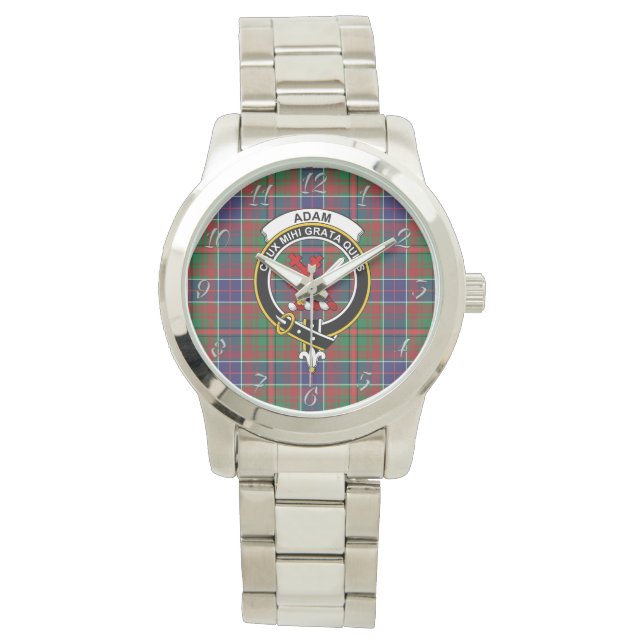 Classic Timeless Clan Adam Ancient Tartan Plaid Gi Watch (Front)