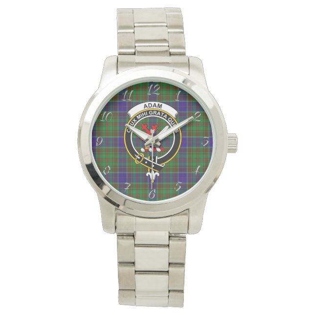 Classic Timeless Clan Adam Hunting Tartan Plaid Gi Watch (Front)