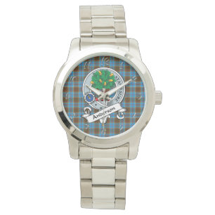 Classic Timeless Clan Anderson Badge Tartan Plaid Watch