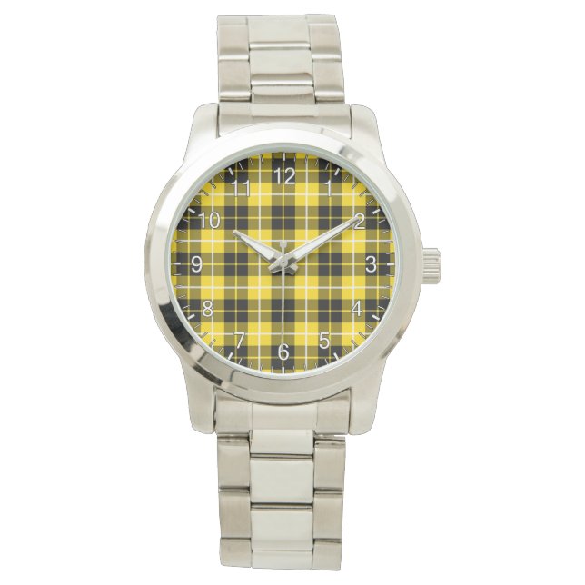 Classic Timeless Clan Barclay Tartan Plaid Gift Watch (Front)