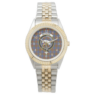 Classic Timeless Clan Bethune Tartan Badge Plaid Watch