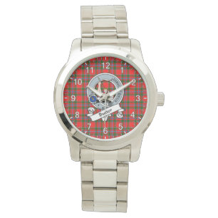 Classic Timeless Clan Butter Badge Tartan Plaid Watch