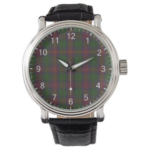 Classic Timeless Clan Cairns Hunting Tartan Plaid  Watch