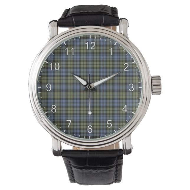 Classic Timeless Clan Campbell Faded Tartan Plaid  Watch (Front)