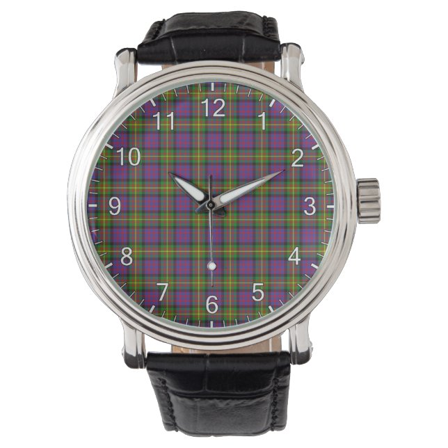 Classic Timeless Clan Carnegie Tartan Plaid Gift W Watch (Front)
