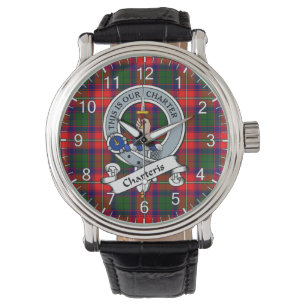 Classic Timeless Clan Charteris Badge Tartan Watch