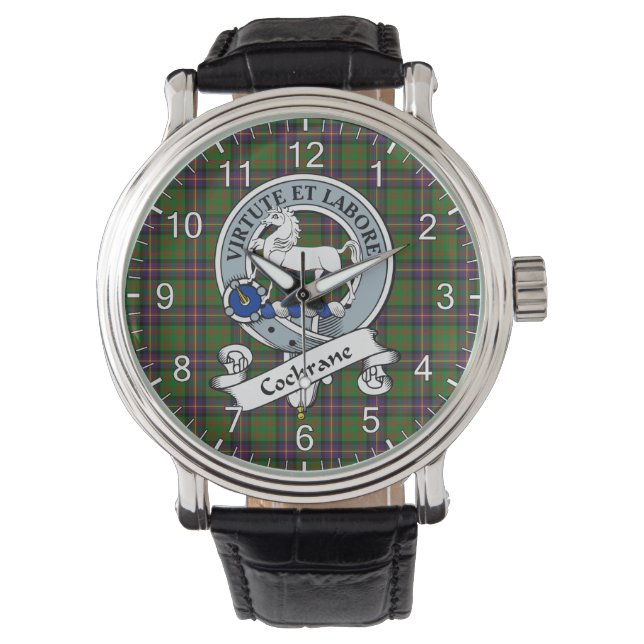 Classic Timeless Clan Cochrane Hunting Badge Tarta Watch (Front)