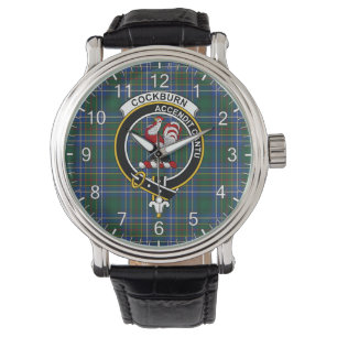 Classic Timeless Clan Cockburn Ancient Tartan Badg Watch