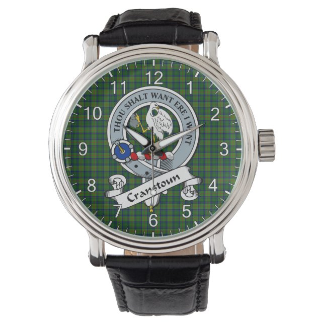 Classic Timeless Clan Cranstoun Modern Badge Tarta Watch (Front)