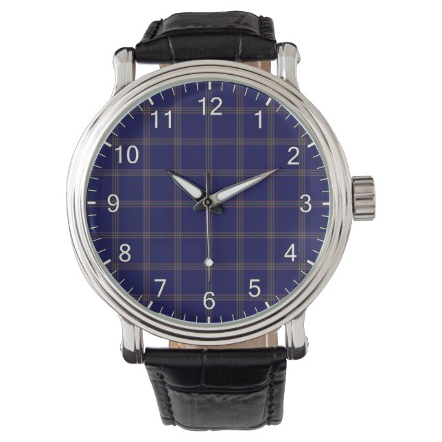 Classic Timeless Clan Crichton Tartan Plaid Gift Watch (Front)