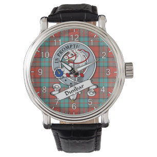 Classic Timeless Clan Dunbar Ancient Badge Tartan  Watch