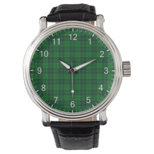 Classic Timeless Clan Dunbar Hunting Tartan Plaid  Watch