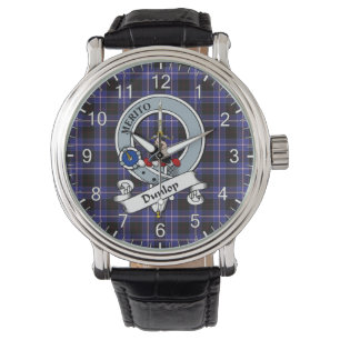 Classic Timeless Clan Dunlop Badge Tartan Watch