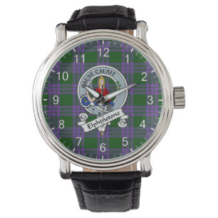 Classic Timeless Clan Elphinstone Badge Tartan Wat Watch