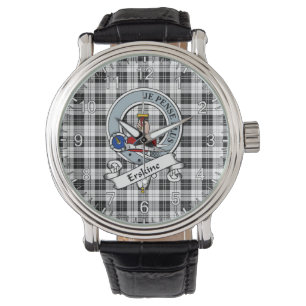Classic Timeless Clan Erskine Black and White Badg Watch