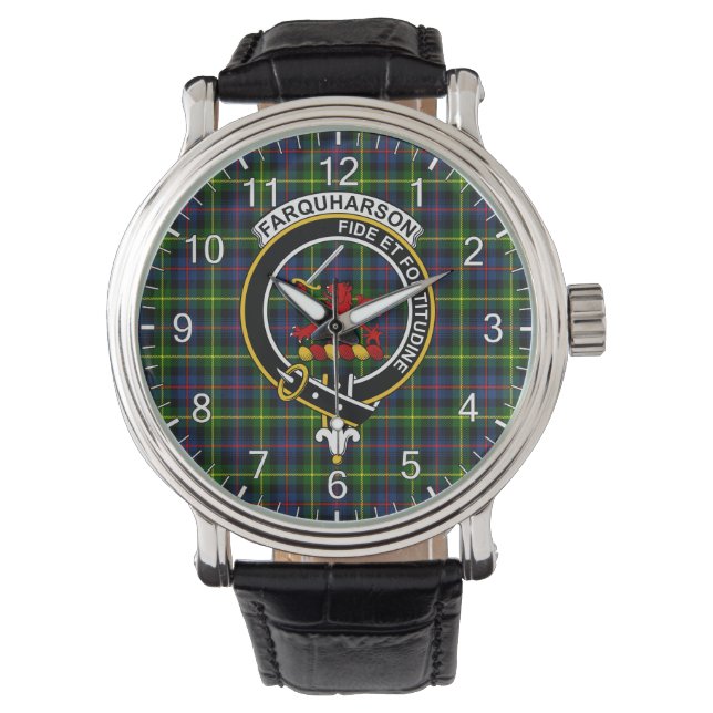 Classic Timeless Clan Farquharson Modern Tartan Watch (Front)
