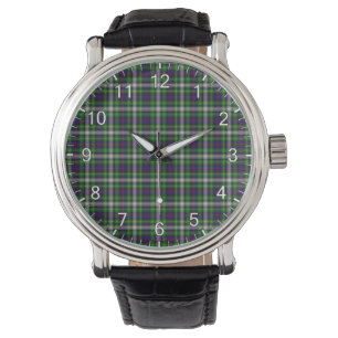 Classic Timeless Clan Farquharson Tartan Plaid Watch