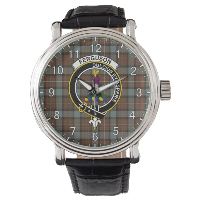 Classic Timeless Clan Ferguson Weathered Tartan Ba Watch (Front)