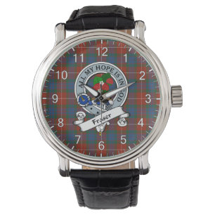 Classic Timeless Clan Fraser Ancient Badge Tartan  Watch
